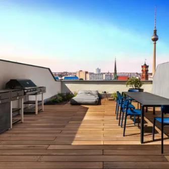 OCQ Outdoorküche auf einer innerstädtischen Dachterrasse